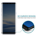 For Galaxy Note 8 0.26mm 9H Surface Hardness 3D Curved Privacy Anti-glare Non-full Screen Tempered Glass Screen Protector(Black)
