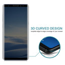 For Galaxy Note 8 0.26mm 9H Surface Hardness 3D Curved Privacy Anti-glare Full Screen Tempered Glass Screen Protector (Transparent)