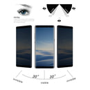 For Galaxy Note 8 0.26mm 9H Surface Hardness 3D Curved Privacy Anti-glare Full Screen Tempered Glass Screen Protector (Transparent)