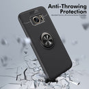 Shockproof TPU Case for Galaxy S7 Edge, with Holder (Black Blue)