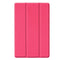 Custer Texture Horizontal Flip PU Leather Case for Galaxy Tab A 10.1 2019 (T515 / T510), with Three-folding Holder & Sleep / Wake-up Function (Rose Red)
