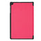 Custer Texture Horizontal Flip PU Leather Case for Galaxy Tab A 10.1 2019 (T515 / T510), with Three-folding Holder & Sleep / Wake-up Function (Rose Red)