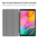 Custer Texture Horizontal Flip PU Leather Case for Galaxy Tab A 10.1 2019 (T515 / T510), with Three-folding Holder & Sleep / Wake-up Function (Rose Red)