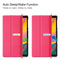 Custer Texture Horizontal Flip PU Leather Case for Galaxy Tab A 10.1 2019 (T515 / T510), with Three-folding Holder & Sleep / Wake-up Function (Rose Red)