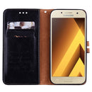 For Sumsung Galaxy A5 (2017) Business Style Oil Wax Texture Horizontal Flip Leather Case with Holder & Card Slots & Wallet(Black)