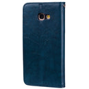 For Sumsung Galaxy A5 (2017) Business Style Oil Wax Texture Horizontal Flip Leather Case with Holder & Card Slots & Wallet(Blue)