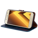 For Sumsung Galaxy A5 (2017) Business Style Oil Wax Texture Horizontal Flip Leather Case with Holder & Card Slots & Wallet(Blue)