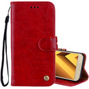 For Sumsung Galaxy A5 (2017) Business Style Oil Wax Texture Horizontal Flip Leather Case with Holder & Card Slots & Wallet(Red)
