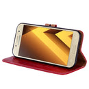 For Sumsung Galaxy A5 (2017) Business Style Oil Wax Texture Horizontal Flip Leather Case with Holder & Card Slots & Wallet(Red)
