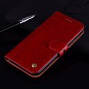 For Sumsung Galaxy A5 (2017) Business Style Oil Wax Texture Horizontal Flip Leather Case with Holder & Card Slots & Wallet(Red)