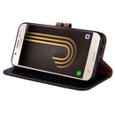 For Galaxy J3 (2017) / J330 (EU Version) Business Style Oil Wax Texture Horizontal Flip Leather Case with Holder & Card Slots & Wallet(Black)