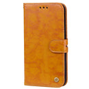 For Galaxy J3 (2017) / J330 (EU Version) Business Style Oil Wax Texture Horizontal Flip Leather Case with Holder & Card Slots & Wallet(Yellow)
