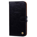 For Samsung Galaxy J5 (2017) / J530 (EU Version) Business Style Oil Wax Texture Horizontal Flip Leather Case with Holder & Card Slots & Wallet(Black)