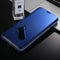 For Galaxy S9 Electroplating Mirror Horizontal Flip Leather Case with Holder(Blue)