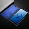 For Galaxy S9 Electroplating Mirror Horizontal Flip Leather Case with Holder(Blue)