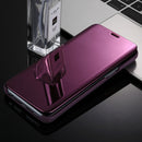 For Galaxy S9 Electroplating Mirror Horizontal Flip Leather Case with Holder(Purple)