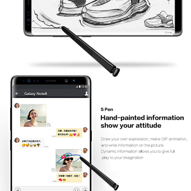 For Galaxy Note 8 / N9500 Touch Stylus S Pen(Black)