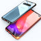 Ultra Slim Double Sides Magnetic Adsorption Angular Frame Tempered Glass Magnet Flip Case for Galaxy S10+, Screen Fingerprint Unlock Is Supported(Black Red)
