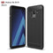 For Galaxy A8 (2018) Brushed Texture Carbon Fiber Shockproof TPU Protective Back Case (Black)