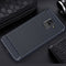 For Galaxy A8 (2018) Brushed Texture Carbon Fiber Shockproof TPU Protective Back Case (Navy Blue)