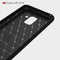 For Galaxy A8 (2018) Brushed Texture Carbon Fiber Shockproof TPU Protective Back Case (Red)