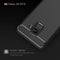 For Galaxy A8 (2018) Brushed Texture Carbon Fiber Shockproof TPU Protective Back Case (Red)