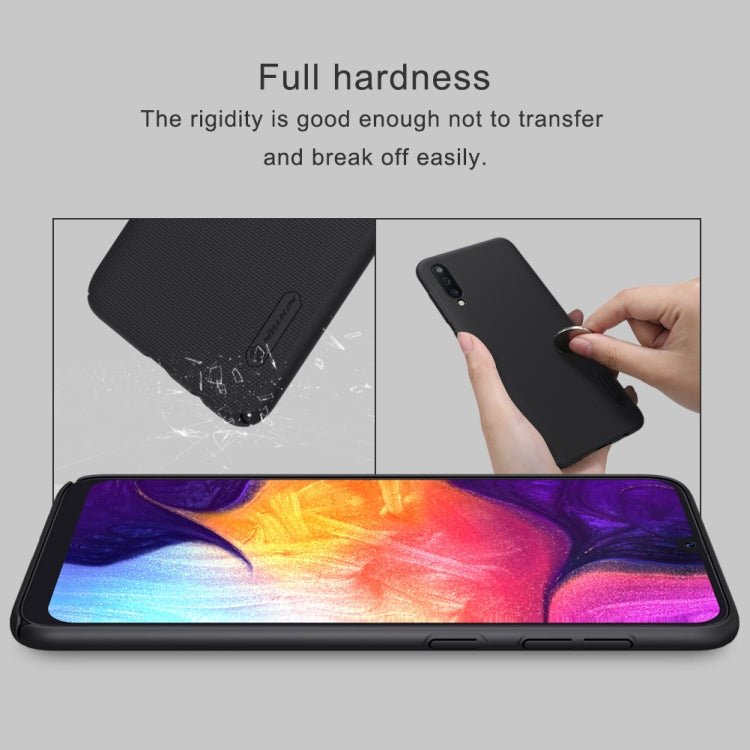 NILLKIN Frosted Concave-convex Texture PC Case for Galaxy A50 (Black)