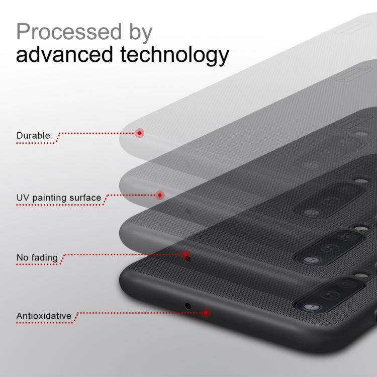 NILLKIN Frosted Concave-convex Texture PC Case for Galaxy A50 (Black)