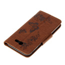 For Galaxy J3 (2017)(US Version) Butterflies Embossing Horizontal Flip Leather Case with Holder & Card Slots & Wallet & Lanyard(Brown)