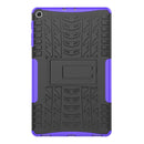 Tire Texture TPU+PC Shockproof Case for Galaxy Tab A 10.1 2019 T510 / T515 , with Holder (Purple)