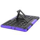 Tire Texture TPU+PC Shockproof Case for Galaxy Tab A 10.1 2019 T510 / T515 , with Holder (Purple)