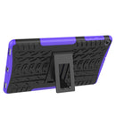 Tire Texture TPU+PC Shockproof Case for Galaxy Tab A 10.1 2019 T510 / T515 , with Holder (Purple)