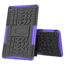 Tire Texture TPU+PC Shockproof Case for Galaxy Tab A 10.1 2019 T510 / T515 , with Holder (Purple)