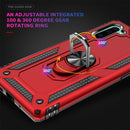 Armor Shockproof TPU + PC Protective Case for Galaxy Note10 / Note10 5G, with 360 Degree Rotation Holder(Red)