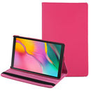 Litchi Texture Horizontal Flip 360 Degrees Rotation Leather Case for Galaxy Tab A 10.1 (2019) T510 / T515, with Holder (Rose Red)