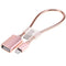 24cm 2A Micro USB to USB Aluminum Alloy Hose OTG Adapter Data Charging Cable with USB-C / Type-C Connector(Rose Gold)
