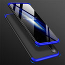 GKK Three Stage Splicing Full Coverage PC Case for Galaxy A50 (Black Blue)