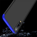 GKK Three Stage Splicing Full Coverage PC Case for Galaxy A50 (Black Blue)