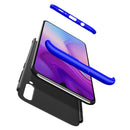 GKK Three Stage Splicing Full Coverage PC Case for Galaxy A50 (Black Blue)