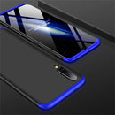 GKK Three Stage Splicing Full Coverage PC Case for Galaxy A50 (Black Blue)