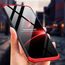 GKK Three Stage Splicing Full Coverage PC Case for Galaxy A50 (Black Red)