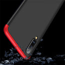 GKK Three Stage Splicing Full Coverage PC Case for Galaxy A50 (Black Red)