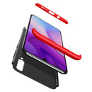 GKK Three Stage Splicing Full Coverage PC Case for Galaxy A50 (Black Red)