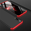 GKK Three Stage Splicing Full Coverage PC Case for Galaxy A50 (Black Red)