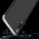 GKK Three Stage Splicing Full Coverage PC Case for Galaxy A50 (Black Silver)