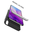 GKK Three Stage Splicing Full Coverage PC Case for Galaxy A50 (Black Silver)