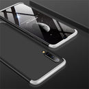 GKK Three Stage Splicing Full Coverage PC Case for Galaxy A50 (Black Silver)