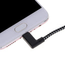 20cm 2A USB to USB-C / Type-C Nylon Weave Style Double Elbow Data Sync Charging Cable, For Galaxy S8 & S8 + / LG G6 / Huawei P10 & P10 Plus / Xiaomi Mi 6 & Max 2 and other Smartphones