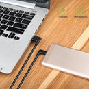 20cm 2A USB to USB-C / Type-C Nylon Weave Style Double Elbow Data Sync Charging Cable, For Galaxy S8 & S8 + / LG G6 / Huawei P10 & P10 Plus / Xiaomi Mi 6 & Max 2 and other Smartphones