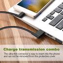 20cm 2A USB to USB-C / Type-C Nylon Weave Style Double Elbow Data Sync Charging Cable, For Galaxy S8 & S8 + / LG G6 / Huawei P10 & P10 Plus / Xiaomi Mi 6 & Max 2 and other Smartphones